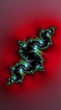 Artfully 3D rendering fractal background Stock Illustration