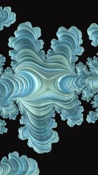 Artfully 3D rendering fractal background Stock Illustration