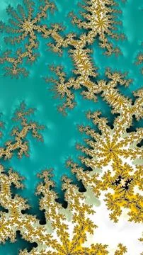 Artfully 3D rendering fractal background Stock Illustration