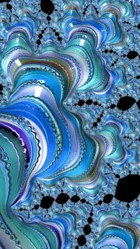 Artfully 3D rendering fractal background Stock Illustration
