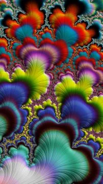 Artfully 3D rendering fractal background Stock Illustration