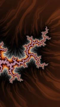 Artfully 3D rendering fractal background Stock Illustration