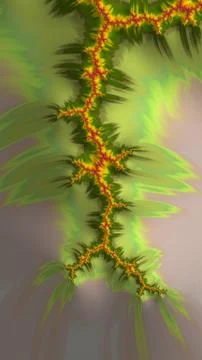 Artfully 3D rendering fractal background Stock Illustration
