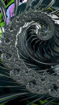 Artfully 3D rendering fractal background Stock Illustration