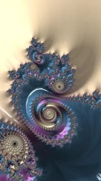 Artfully 3D rendering fractal background Stock Illustration