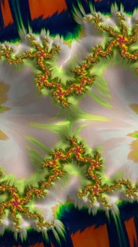 Artfully 3D rendering fractal background Stock Illustration