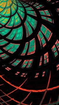 Artfully 3D rendering fractal background Stock Illustration