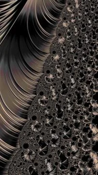 Artfully 3D rendering fractal background Stock-Illustration