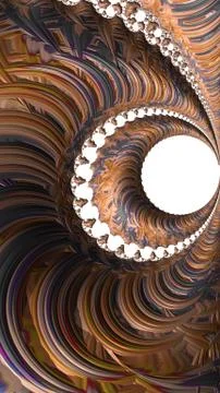 Artfully 3D rendering fractal background Stock Illustration