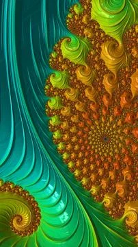 Artfully 3D rendering fractal background Stock Illustration