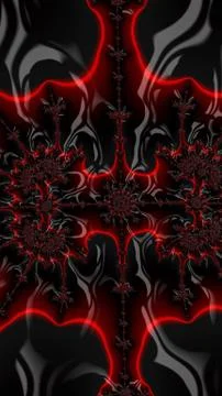 Artfully 3D rendering fractal background Stock Illustration