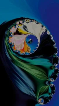 Artfully 3D rendering fractal background Stock Illustration