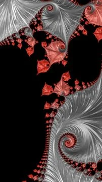 Artfully 3D rendering fractal background Stock Illustration