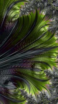 Artfully 3D rendering fractal background Stock Illustration