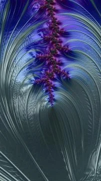 Artfully 3D rendering fractal background Stock Illustration