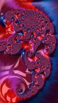 Artfully 3D rendering fractal background Stock Illustration