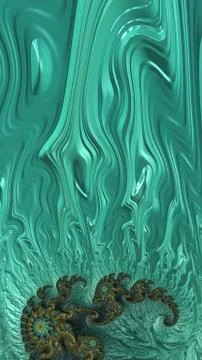 Artfully 3D rendering fractal background Stock Illustration