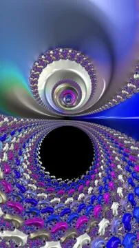 Artfully 3D rendering fractal background Stock-Illustration