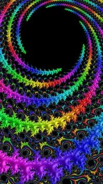 Artfully 3D rendering fractal background Stock-Illustration