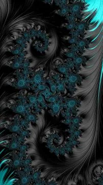 Artfully 3D rendering fractal background Stock Illustration