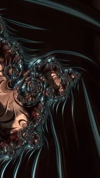 Artfully 3D rendering fractal background Stock Illustration