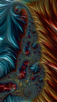 Artfully 3D rendering fractal background Illustrazione stock