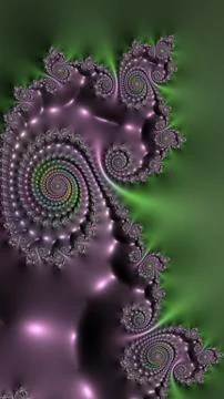 Artfully 3D rendering fractal background Stock Illustration
