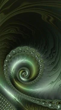 Artfully 3D rendering fractal background Stock Illustration