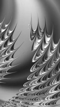 Artfully 3D rendering fractal background Stock Illustration
