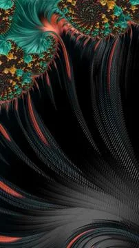 Artfully 3D rendering fractal background Stock Illustration