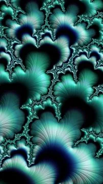 Artfully 3D rendering fractal background Stock Illustration