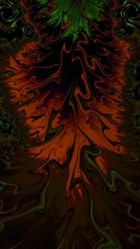 Artfully 3D rendering fractal background Stock Illustration