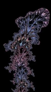 Artfully 3D rendering fractal background Stock Illustration