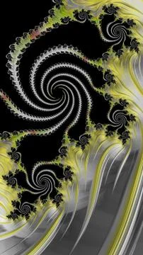 Artfully 3D rendering fractal background Stock Illustration