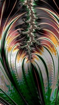 Artfully 3D rendering fractal background Stock Illustration