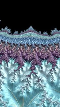 Artfully 3D rendering fractal background Stock Illustration