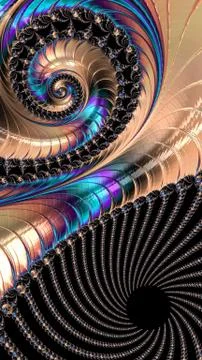 Artfully 3D rendering fractal background Stock Illustration