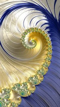 Artfully 3D rendering fractal background Stock Illustration