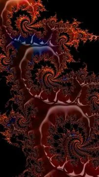 Artfully 3D rendering fractal background Stock Illustration