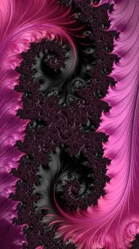 Artfully 3D rendering fractal background Stock Illustration