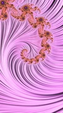 Artfully 3D rendering fractal background Stock Illustration