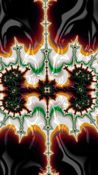 Artfully 3D rendering fractal background Stock Illustration