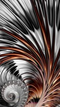 Artfully 3D rendering fractal background Illustrazione stock