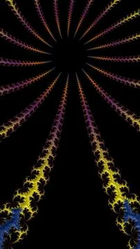 Artfully 3D rendering fractal background Stock Illustration