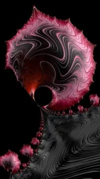 Artfully 3D rendering fractal background Stock Illustration