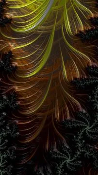 Artfully 3D rendering fractal background Stock Illustration