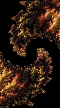Artfully 3D rendering fractal background Stock Illustration