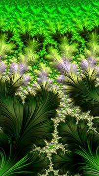 Artfully 3D rendering fractal background Stock Illustration