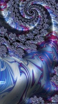Artfully 3D rendering fractal background Stock Illustration