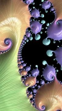 Artfully 3D rendering fractal background Illustrazione stock